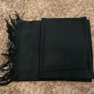 Green/blue 100% cashmere scarf